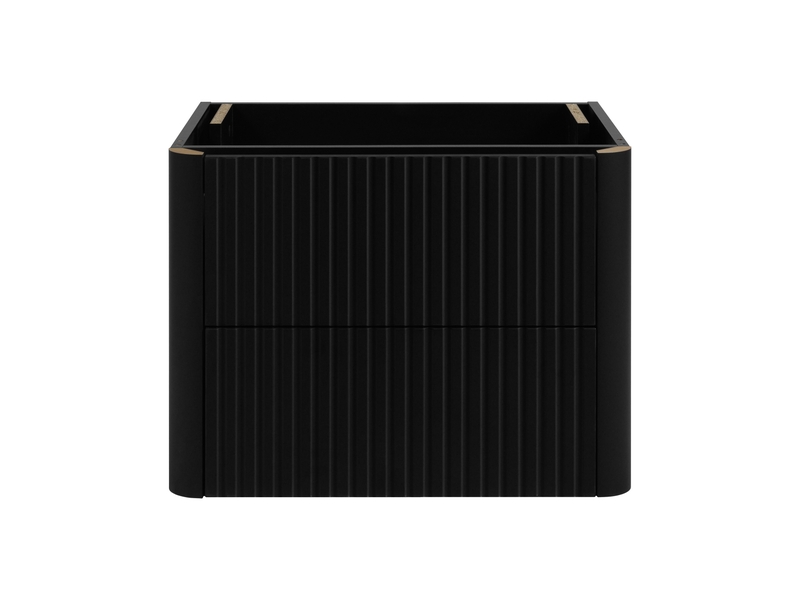  Meuble sous vasque suspendu linea 60 cm noir avec plan de travail  - Conforama D
