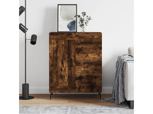 Buffet - bahut - meuble de rangement chêne fumé 69,5x34x90 cm bois d'ingénierie