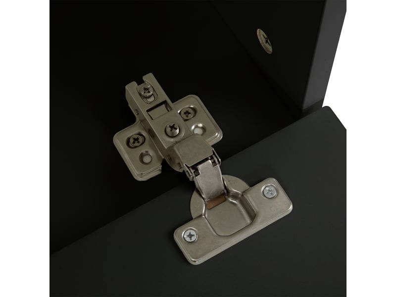  Meuble à chaussures 130x35x110 cm noir, meuble entrée avec banc assis et étagères ajustables, capacité de stockage optimale pour hall d'entrée  - Conforama E
