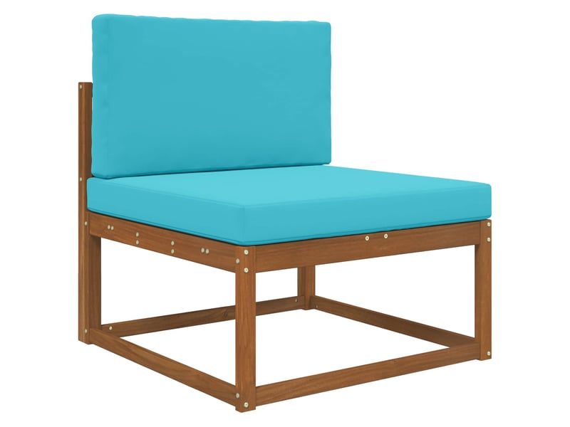  Coussin de canapé d'extérieur, coussin de chaise polyester turquoise 80 x 80 cm cf54182  - Conforama C