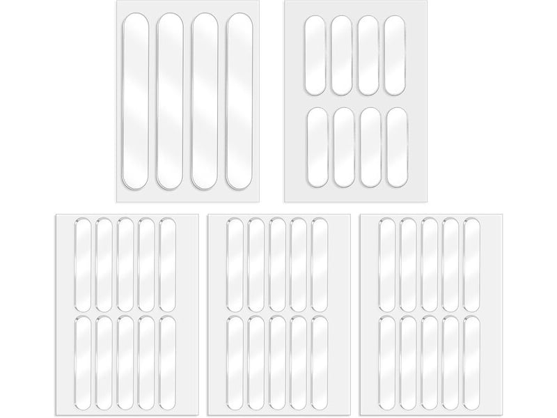 Paquet de 42 butées en silicone flexibles en 3 tailles, amortisseurs adhésifs pour meubles, portes et tiroirs - Conforama A