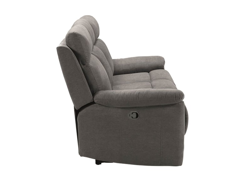  Canapé 3 places relax manuel tissu waterproof gris - briana BRIANA - Conforama E