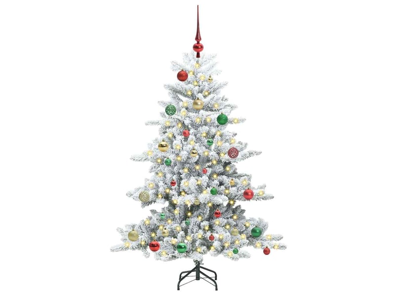 Sapin de noël - arbre de noël artificiel à branches articulées blanc 150 cm  - Conforama C