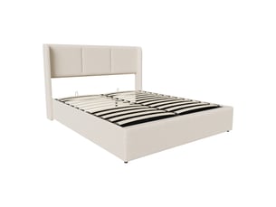 Lit coffre 160x200 cm    coloris beige