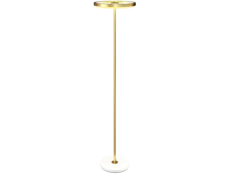  Lampadaire led 40 x 40 x 157,5 cm – doré – variateur 3 niveaux et interrupteur au pied pour salon  - Conforama A