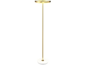 Lampadaire led 40 x 40 x 157,5 cm – doré – variateur 3 niveaux et interrupteur au pied pour salon
