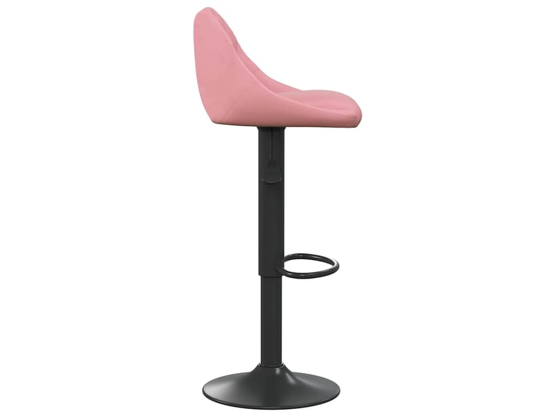  Tabouret de bar, chaise de bar rose velours shl42881  - Conforama D