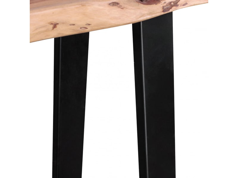  Console 120x45x75 cm en bois d'acacia et métal noir - flynn  - Conforama C