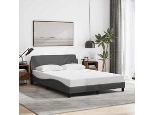 Lit 2 places 140x190 cm <strong></strong>  <strong></strong> coloris gris