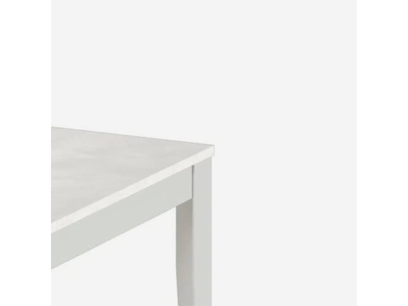  Table de salle à manger extensible avec piètement blanc 156316x90 moon - blanc  - Conforama D