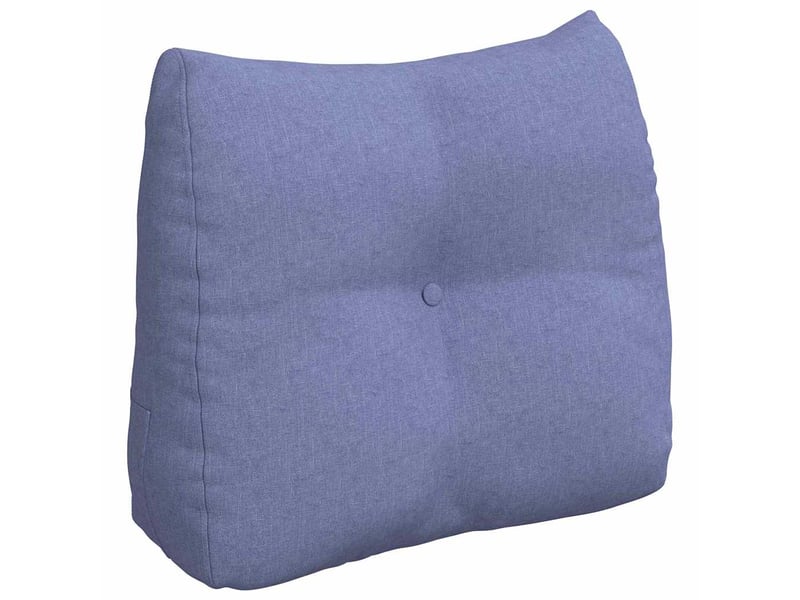 Coussin de dos, coussin de dossier bleu denim 60 x 24 x 50 cm tissu cf54553 - Conforama A