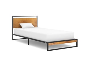 Lit adulte, lit simple, cadre de lit sans matelas métal 100x200cm cf15096