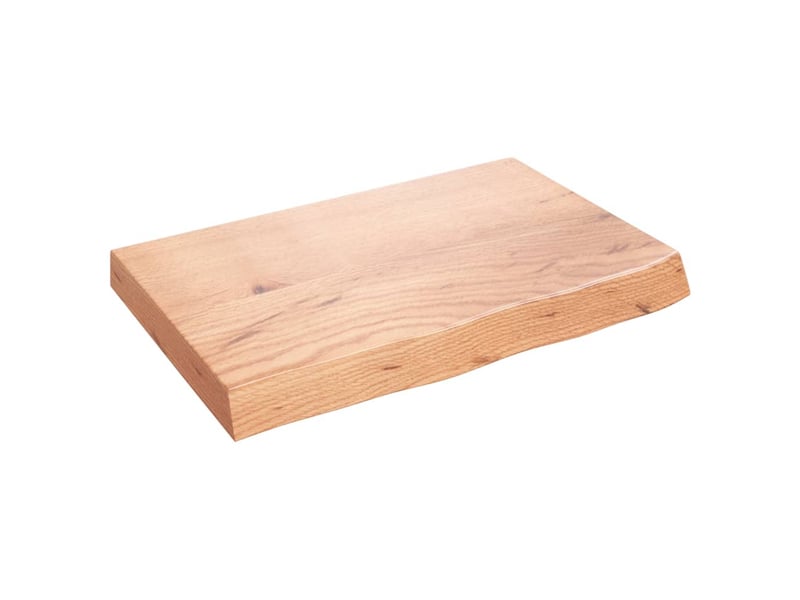  Comptoir de salle de bain, plan de travail marron 60x40x(2-6) cm bois traité cf65805  - Conforama A