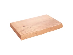 Comptoir de salle de bain, plan de travail marron 60x40x(2-6) cm bois traité cf65805