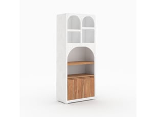 Bibliotheque coloris blanc <strong>MAISON PAVANE</strong> <strong>Fira</strong> - 80 cm x 190 cm