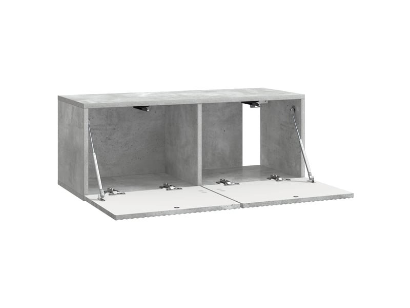  Meuble tv - banc tv - meuble de rangement mural 78,5 x 31 x 30 cm gris béton bois d'ingénierie  - Conforama E