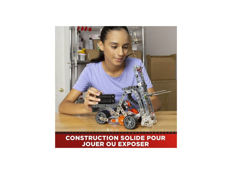  Jeu de construction metal 25 en 1 638 pieces avec moteur et etui MEC3701405831790 - Conforama E