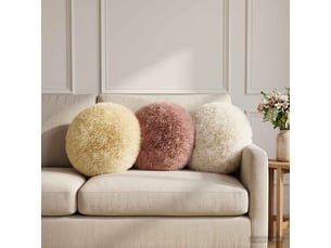 Lot de 2 coussins avec oreiller, coussins décoratifs heerlen blanc fleece pv cf50405