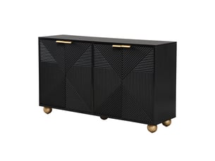 Buffet 4 porte(s)   <strong></strong> <strong></strong> - 120 cm coloris noir 