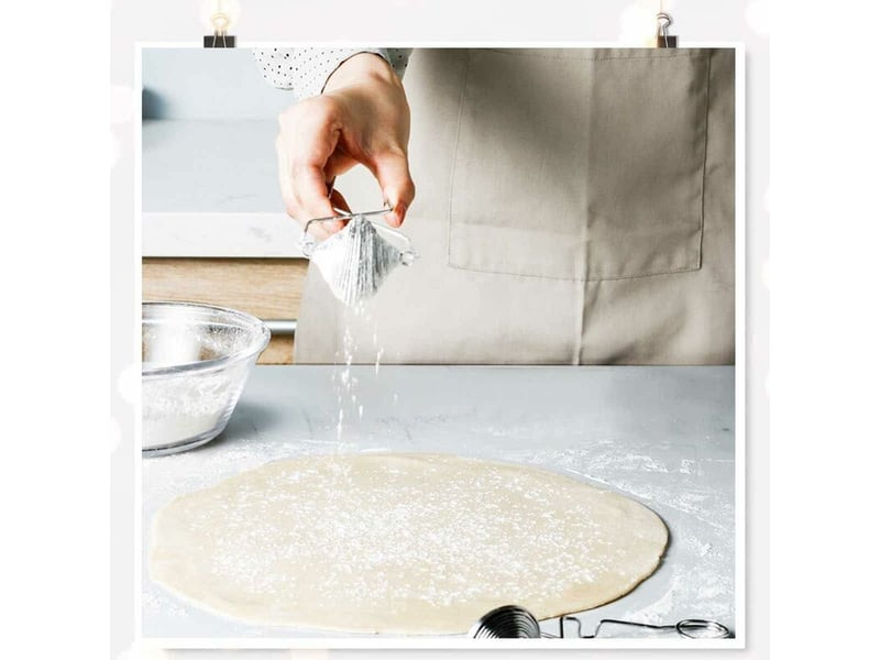  Lot de 2 saupoudreurs en acier inoxydable : tamis à sucre glace et à farine, pour sel, épices et pâtisserie ASD003953 - Conforama E