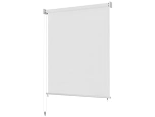 Store enrouleur, store roulant d'extérieur 145 (l) x 140 (h) cm blanc cf47328