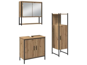 Ensemble de mobilier de salle de bain 3 pc marron cf64398