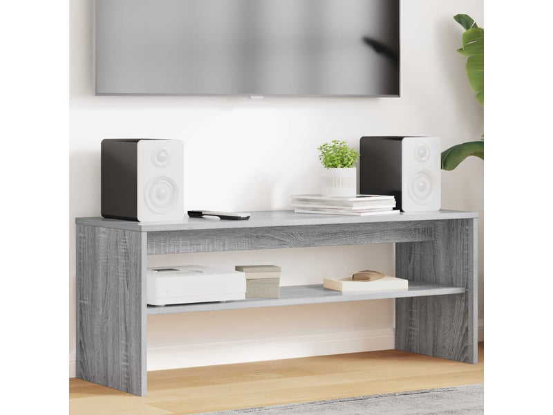  Meuble tv - banc tv - meuble de rangement 100 x 35 x 40 cm gris sonoma bois d'ingénierie  - Conforama B