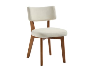 Lot de 2 chaises de salle à manger 54.5x47x77 cm en tissu beige