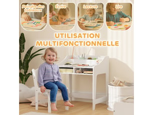 Bureau enfant    coloris blanc