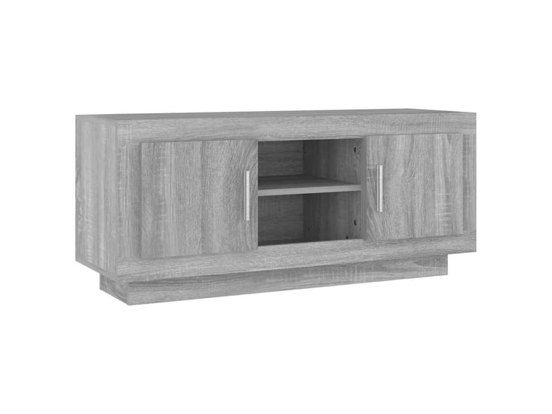  Meuble tv - banc tv - meuble de rangement sonoma gris 102x35x45 cm bois d'ingénierie  - Conforama A