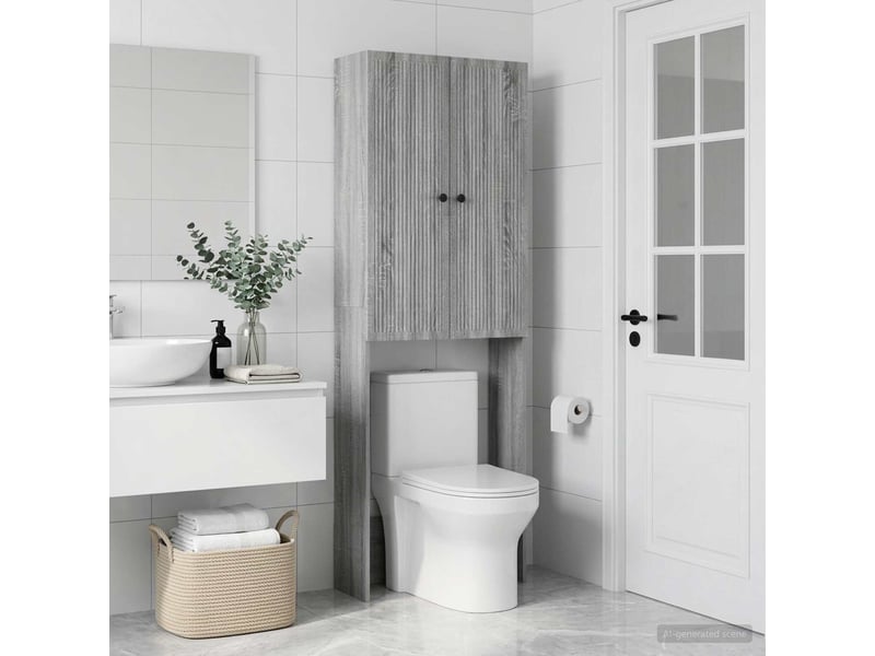  Armoire de toilette, meuble de toilette ede sonoma gris 66x25.5x190 cm  - Conforama B