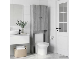 Armoire de toilette, meuble de toilette ede sonoma gris 66x25.5x190 cm