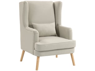 Fauteuil fixe <strong>MEULVA</strong> <strong></strong> Tissu beige vendu A l'unité