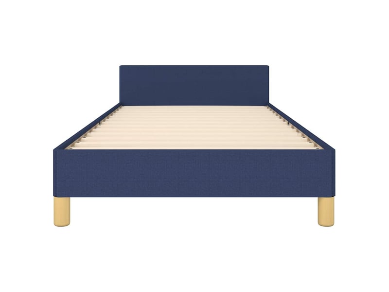  Lit simple- lit adulte -  cadre de lit avec tête de lit sans matelas bleu 100x200cm tissu  - Conforama D