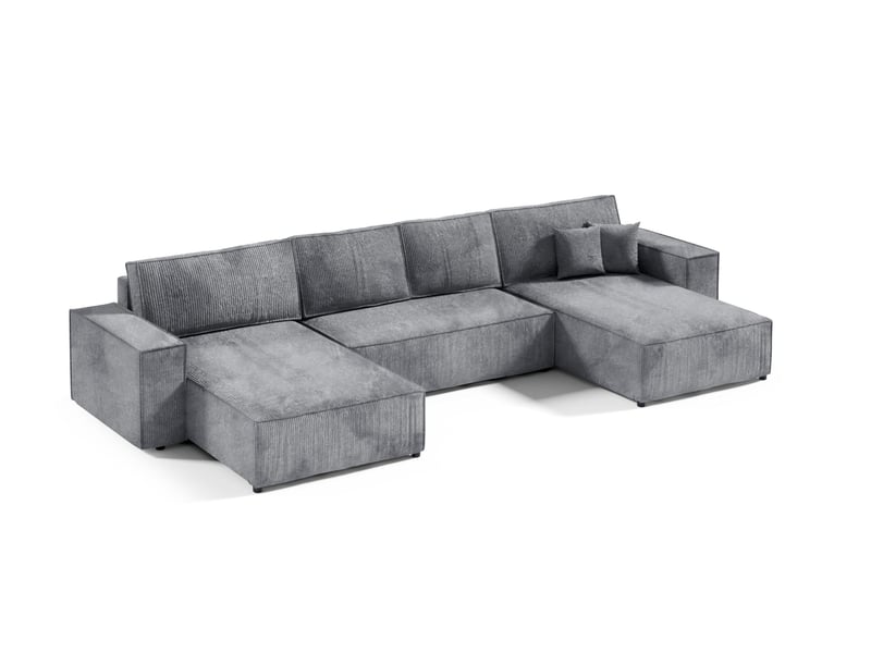  Canapé d'angle convertible mille u gris anthracite  - Conforama A