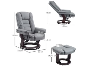 Fauteuil relax électrique  RAELUNYI Cuir / Tissu noir