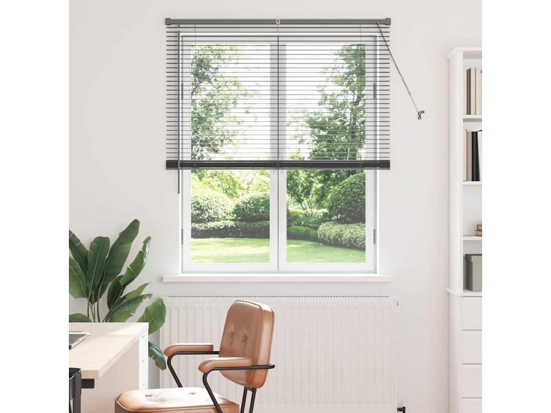  Store vénitien, store de fenêtre gris foncé 175 x 110 cm 25 mm aluminium cf47889  - Conforama B
