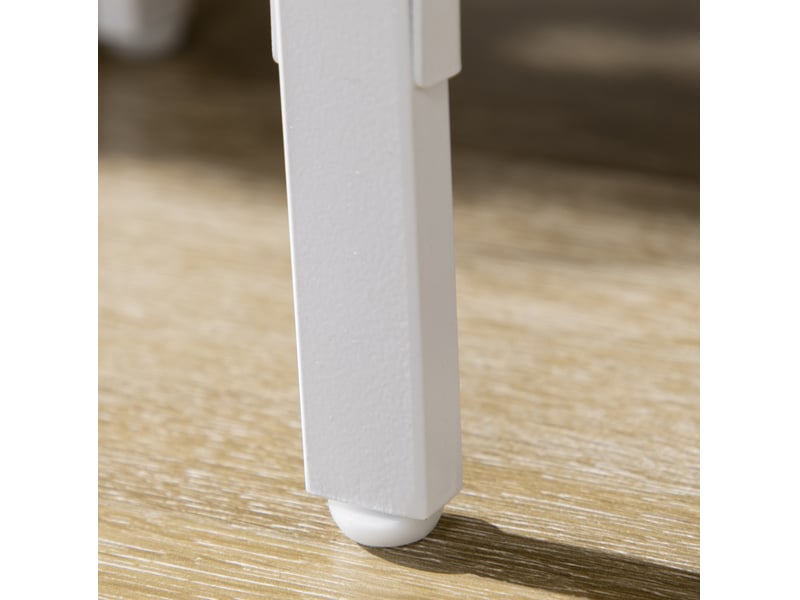  Lampadaire 43x39,5x162 cm avec 2 rangements bois métal blanc  - Conforama E