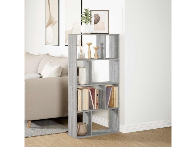  Bibliothèque, meuble de rangement salon sonoma gris 60x20x120,5 cm bois d'ingénierie  - Conforama D