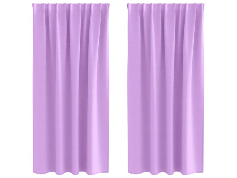 Lot de 2 rideaux occultants, rideaux black-out avec anneaux pourpre 175 x 140 cm cf44732 - Conforama A