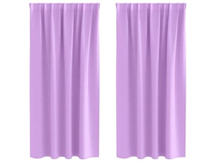 Lot de 2 rideaux occultants, rideaux black-out avec anneaux pourpre 175 x 140 cm cf44732