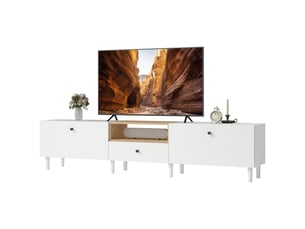 Meuble tv coloris blanc 200 cm <strong>PANGIVO</strong>  <strong></strong>