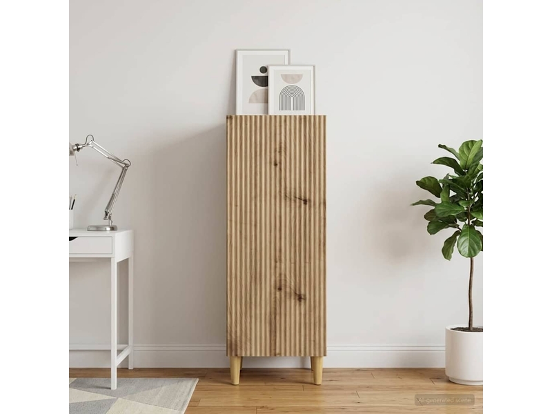  Buffet - bahut - meuble de rangement chêne artisanal 33 x 34,5 x 90 cm bois d'ingénierie  - Conforama B