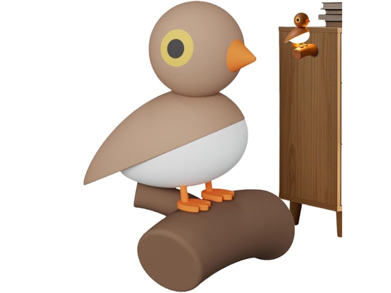  Veilleuse murale oiseau rechargeable avec détecteur de mouvement, fixation magnétique et commande tactile  - Conforama A