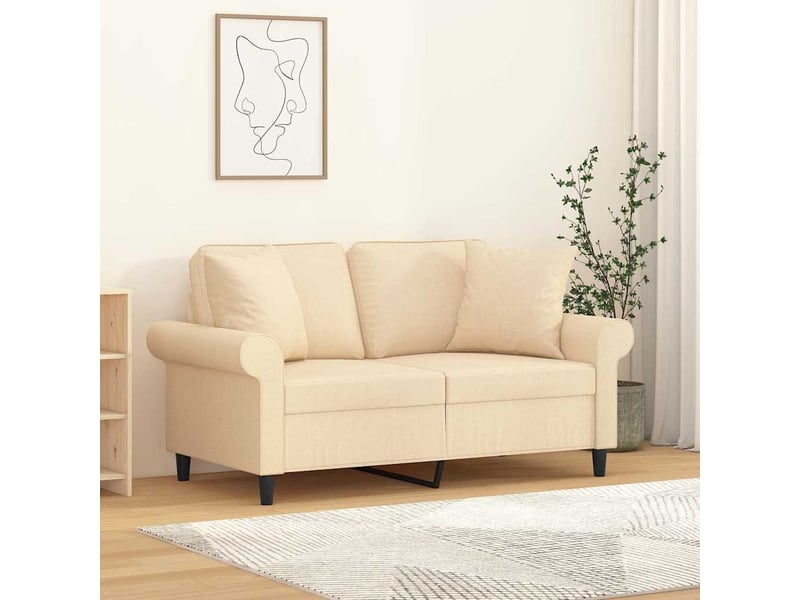  Lot de 2 coussins décoratifs crème 40x40 cm tissu cf60861  - Conforama B