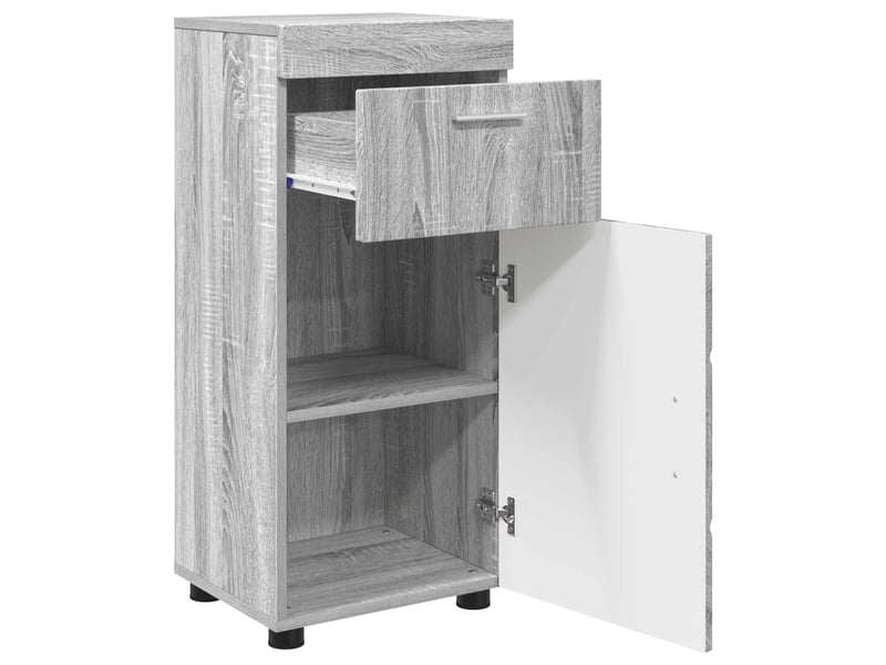  Ensemble d'armoire de salle de bain tulum gris sonoma cf62988  - Conforama D