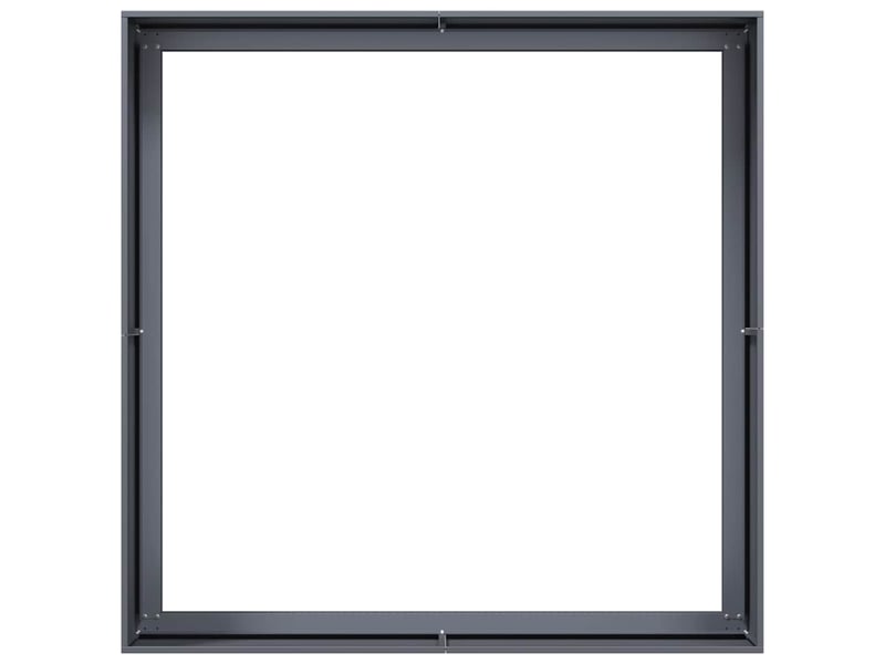 Jardinière - bac à fleurs anthracite 100x100x40 cm acier - Conforama E