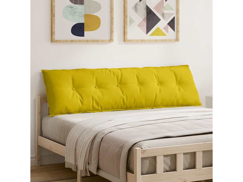  Coussin de dos, coussin de dossier jaune 180 x 50 cm tissu en velours côtelé cf54757  - Conforama B