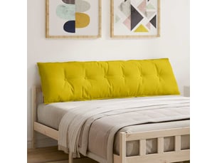 Coussin de dos, coussin de dossier jaune 180 x 50 cm tissu en velours côtelé cf54757