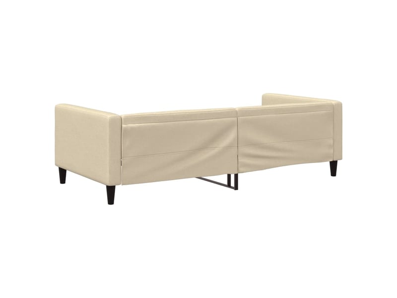  Lit simple- lit adulte -  lit de repos crème 100x200 cm tissu  - Conforama D